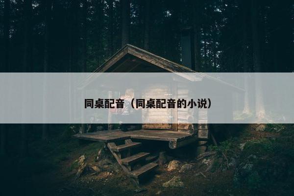 同桌配音（同桌配音的小说）