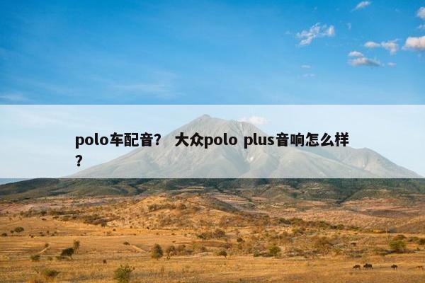 polo车配音？ 大众polo plus音响怎么样？