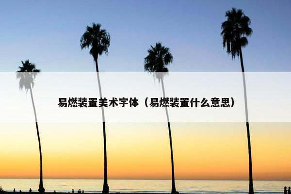 易燃装置美术字体（易燃装置什么意思）