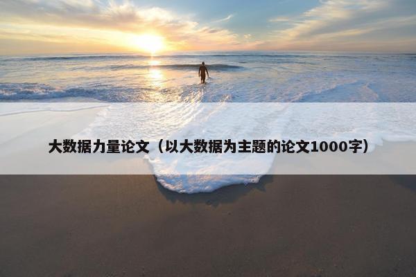 大数据力量论文（以大数据为主题的论文1000字）