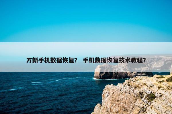 万新手机数据恢复？ 手机数据恢复技术教程？