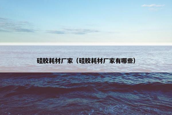 硅胶耗材厂家（硅胶耗材厂家有哪些）