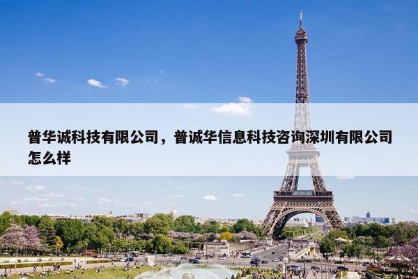 普华诚科技有限公司，普诚华信息科技咨询深圳有限公司怎么样