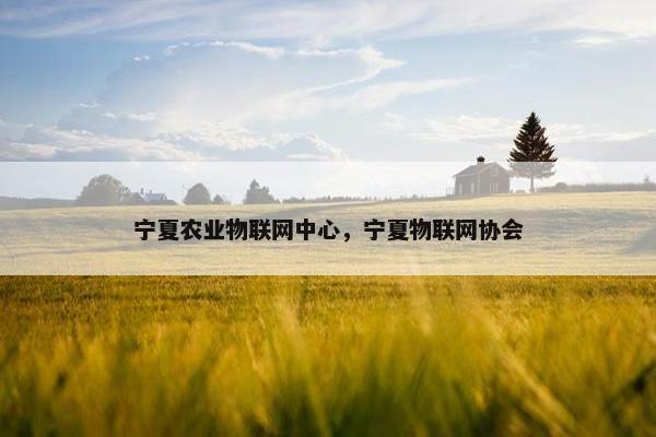 宁夏农业物联网中心，宁夏物联网协会