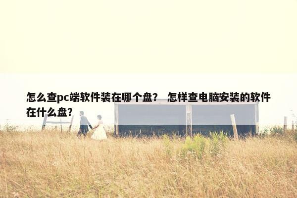 怎么查pc端软件装在哪个盘？ 怎样查电脑安装的软件在什么盘？