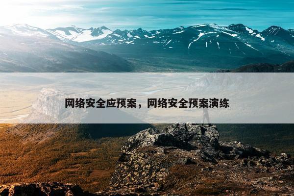 网络安全应预案，网络安全预案演练