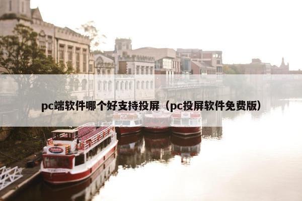 pc端软件哪个好支持投屏（pc投屏软件免费版）