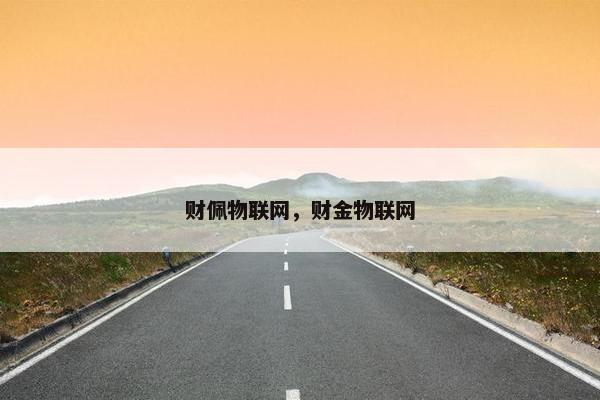 财佩物联网，财金物联网