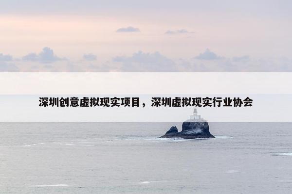 深圳创意虚拟现实项目，深圳虚拟现实行业协会