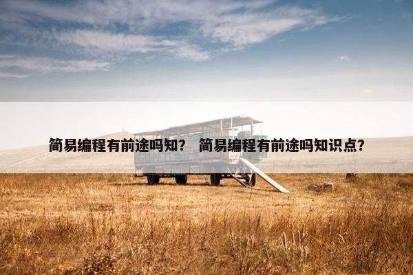 简易编程有前途吗知？ 简易编程有前途吗知识点？