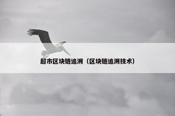 超市区块链追溯（区块链追溯技术）