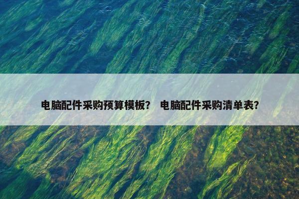 电脑配件采购预算模板？ 电脑配件采购清单表？