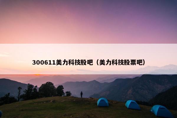 300611美力科技股吧（美力科技股票吧）