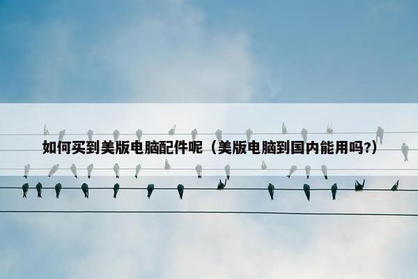如何买到美版电脑配件呢（美版电脑到国内能用吗?）