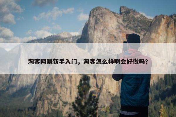 淘客网赚新手入门，淘客怎么样啊会好做吗?