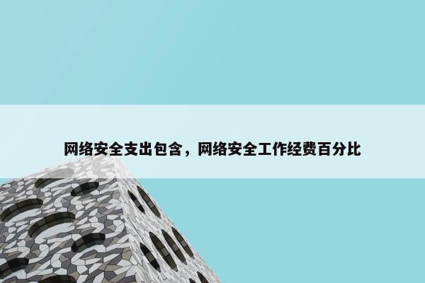 网络安全支出包含，网络安全工作经费百分比