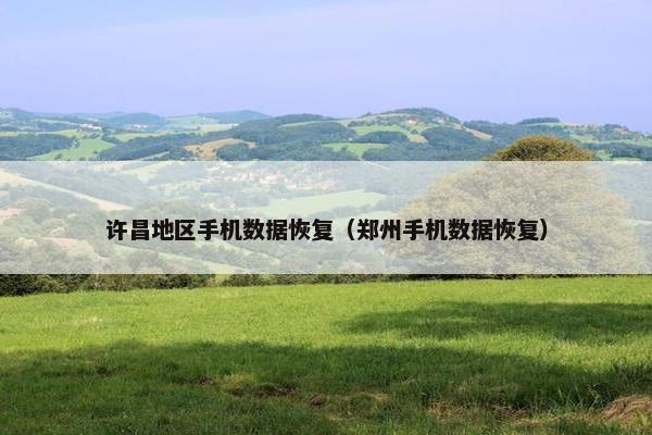 许昌地区手机数据恢复（郑州手机数据恢复）