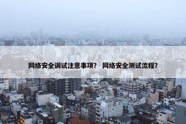 网络安全调试注意事项？ 网络安全测试流程？