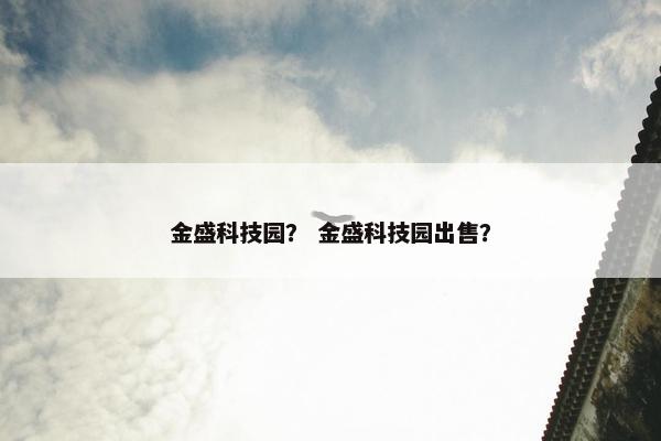 金盛科技园？ 金盛科技园出售？