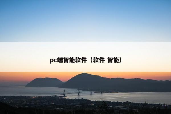 pc端智能软件（软件 智能）