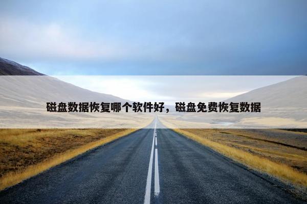 磁盘数据恢复哪个软件好，磁盘免费恢复数据