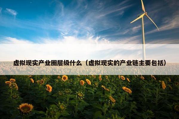 虚拟现实产业圈层级什么（虚拟现实的产业链主要包括）