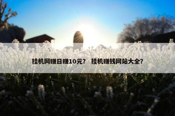 挂机网赚日赚10元？ 挂机赚钱网站大全？