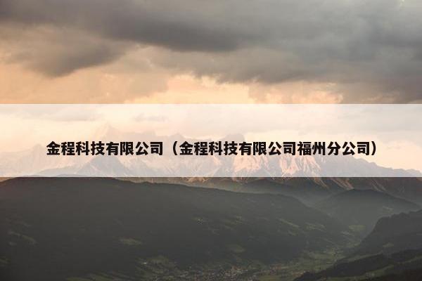 金程科技有限公司（金程科技有限公司福州分公司）