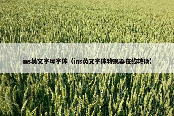 ins英文字母字体（ins英文字体转换器在线转换）