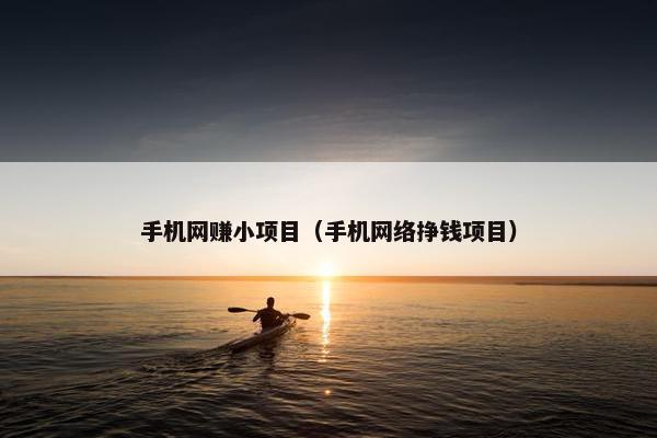 手机网赚小项目（手机网络挣钱项目）