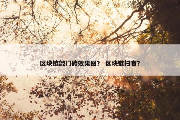 区块链敲门砖效果图？ 区块链扫盲？