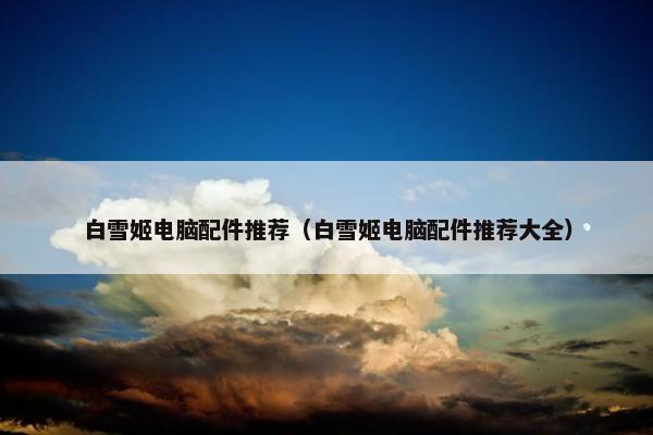 白雪姬电脑配件推荐（白雪姬电脑配件推荐大全）