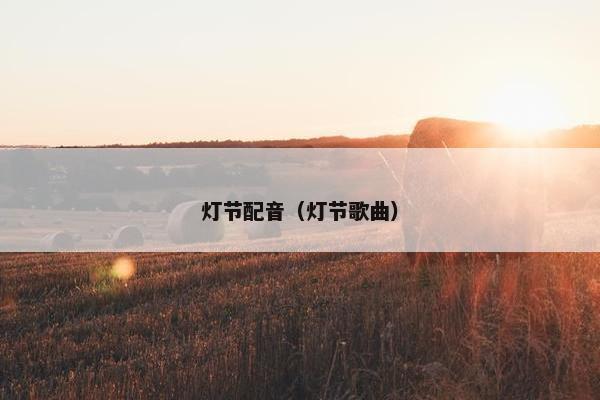 灯节配音（灯节歌曲）