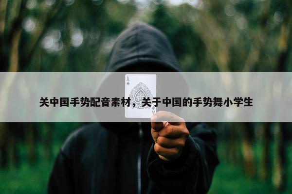 关中国手势配音素材，关于中国的手势舞小学生