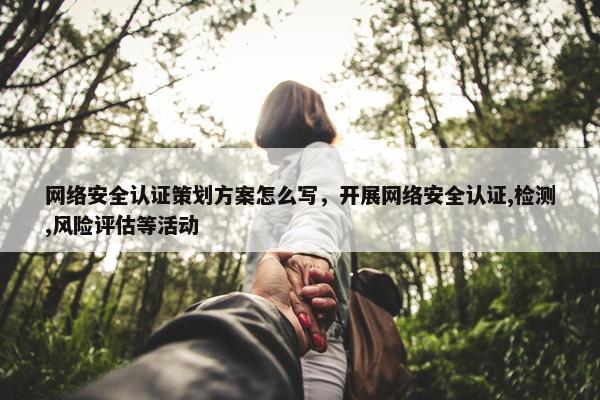 网络安全认证策划方案怎么写，开展网络安全认证,检测,风险评估等活动