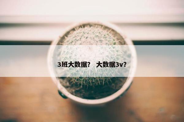 3班大数据？ 大数据3v？