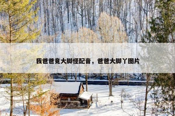 我爸爸竟大脚怪配音，爸爸大脚丫图片