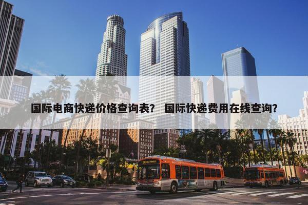 国际电商快递价格查询表？ 国际快递费用在线查询？