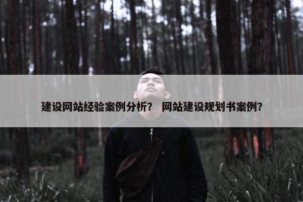 建设网站经验案例分析？ 网站建设规划书案例？