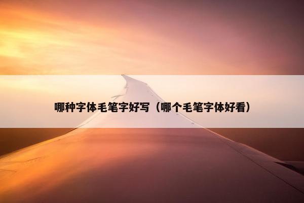哪种字体毛笔字好写（哪个毛笔字体好看）