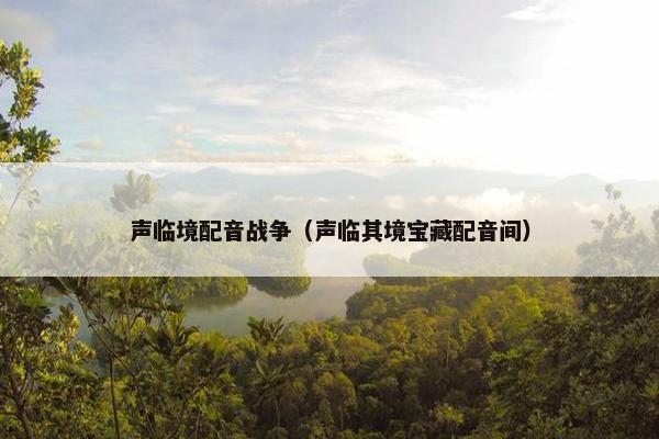 声临境配音战争（声临其境宝藏配音间）