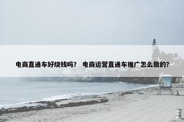 电商直通车好烧钱吗？ 电商运营直通车推广怎么做的？