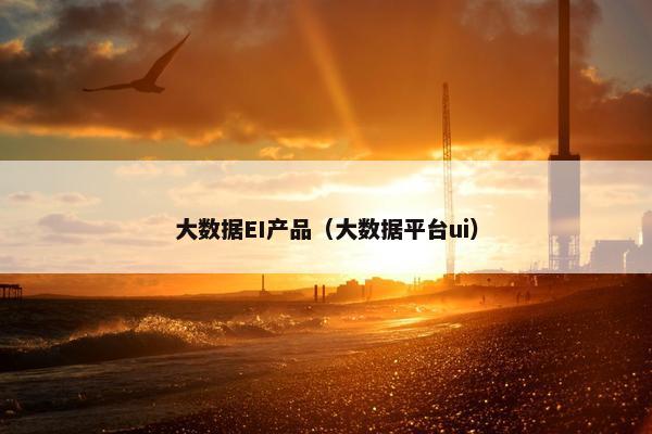 大数据EI产品（大数据平台ui）
