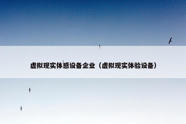 虚拟现实体感设备企业（虚拟现实体验设备）