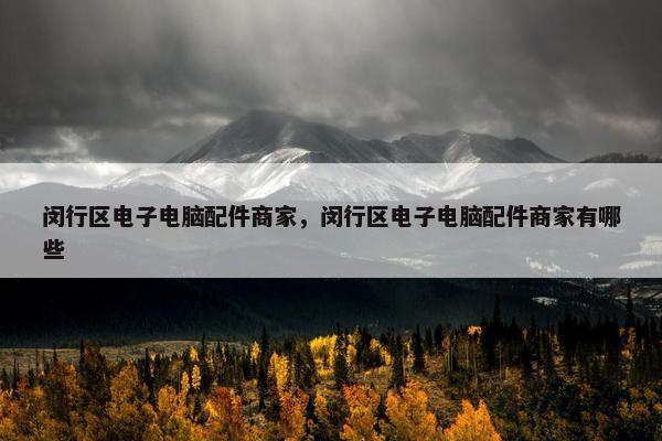 闵行区电子电脑配件商家，闵行区电子电脑配件商家有哪些