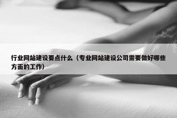 行业网站建设要点什么（专业网站建设公司需要做好哪些方面的工作）