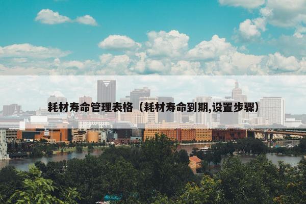 耗材寿命管理表格（耗材寿命到期,设置步骤）