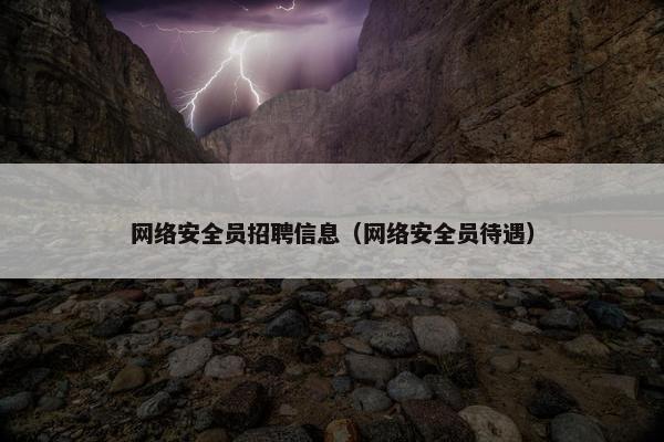 网络安全员招聘信息（网络安全员待遇）