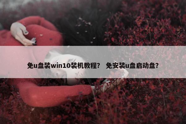 免u盘装win10装机教程？ 免安装u盘启动盘？