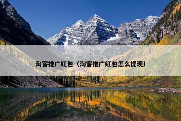 淘客推广红包（淘客推广红包怎么提现）